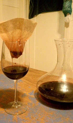 wine coffee filter getting cork out of wine